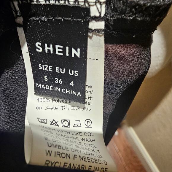 Black Sheer Overdress S  Gothic Boho Romantic Witchy Grunge Y2K Festival Dress - Picture 8 of 8